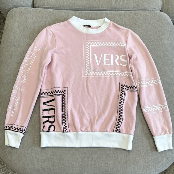 RARE Versace Pink Printed Sweater - Picture 3 of 10